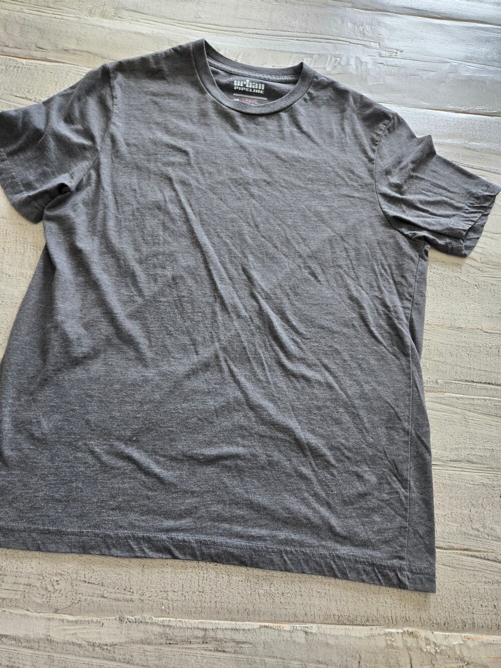 Urban Pipeline Ultimate Tee Men's Large Gray 60/40 Crew Neck Y2K T-Shirt